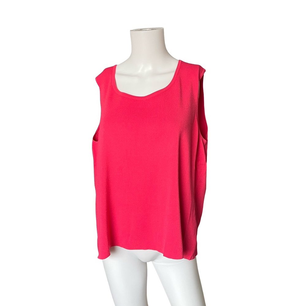 Talbots Pink Sleeveless Knit Top Classic Colorful Womens Plus Size 2X